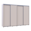 Tolóajtós gardróbszekrény Doros Sigma Slim kasmír 2+2 ajtó 290x60x214.4 (42005605)