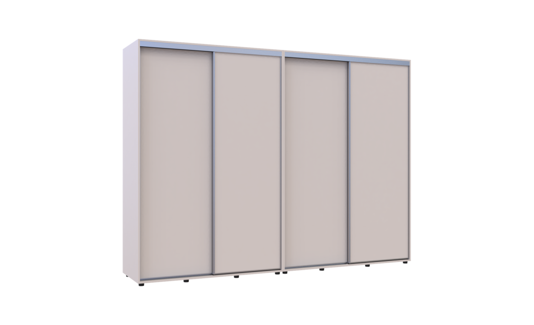 Tolóajtós gardróbszekrény Doros Sigma Slim kasmír 2+2 ajtó 290x60x214.4 (42005605)