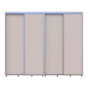 Tolóajtós gardróbszekrény Doros Sigma Slim kasmír 2+2 ajtó 260x60x214.4 (42005599)