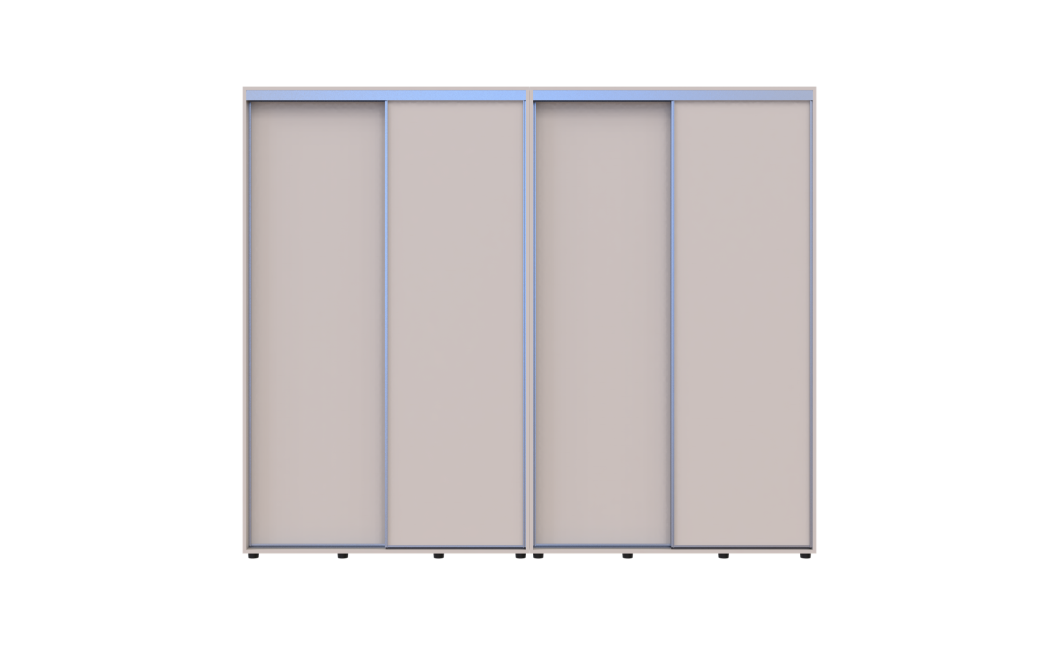 Tolóajtós gardróbszekrény Doros Sigma Slim kasmír 2+2 ajtó 260x60x214.4 (42005599)