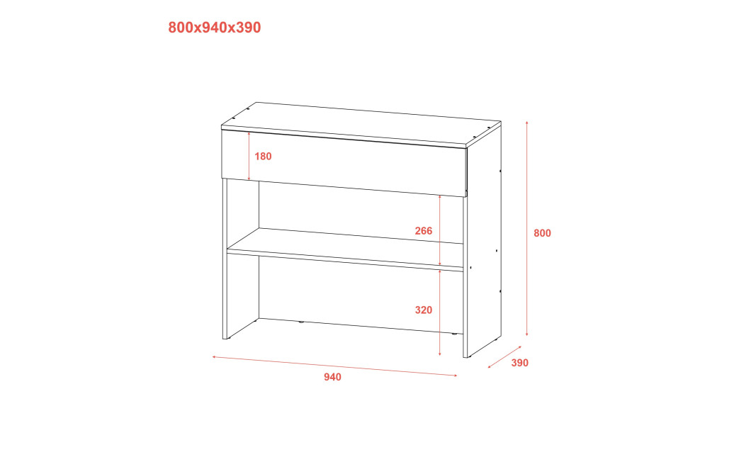 Cipősszekrény Doros Szplit Artizán tölgy /kasmír bútorlap 940x39x80 (41901270)