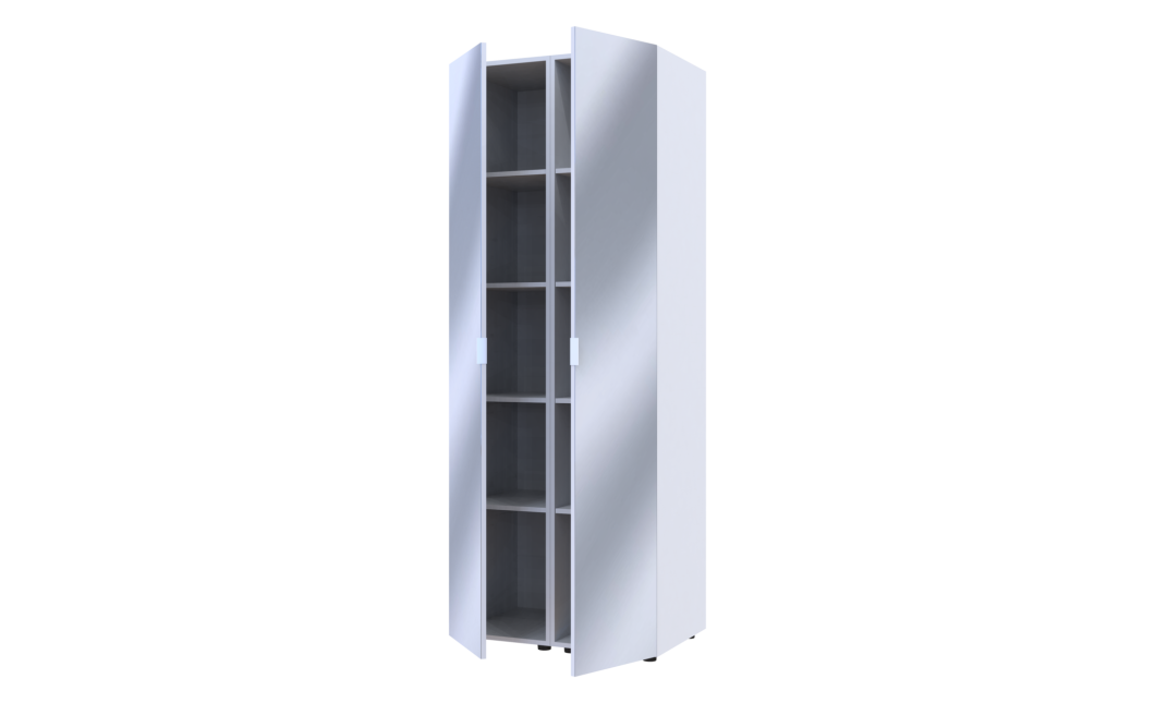 Gardróbszekrény szett Doros Gelár Fehér 2 Tükör 78x49.5x203.4 (42002163)