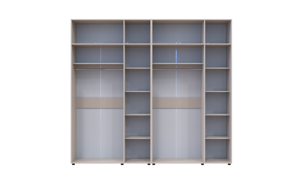 Gardróbszekrény felsőszekrénnyel Doros Kasper Kasmír 3+3 ajtó 270x48x245 (42005526)