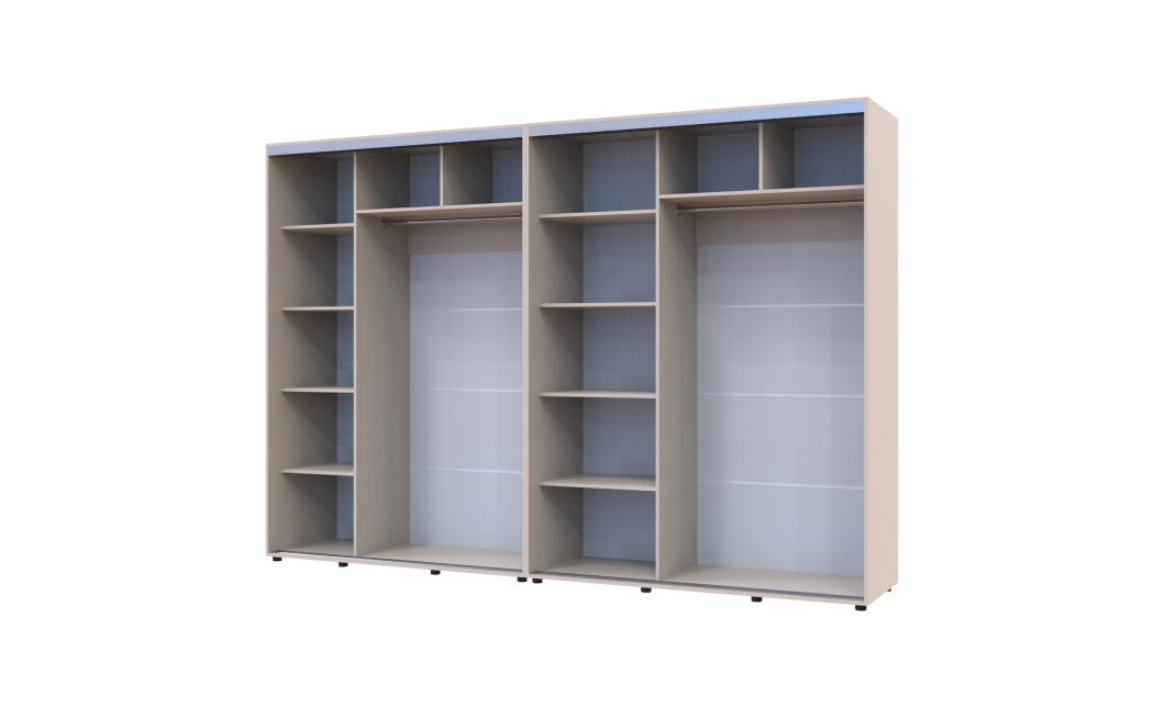 Tolóajtós gardróbszekrény Doros Sigma Slim kasmír 2+2 ajtó 310x60x214.4 (42005609)