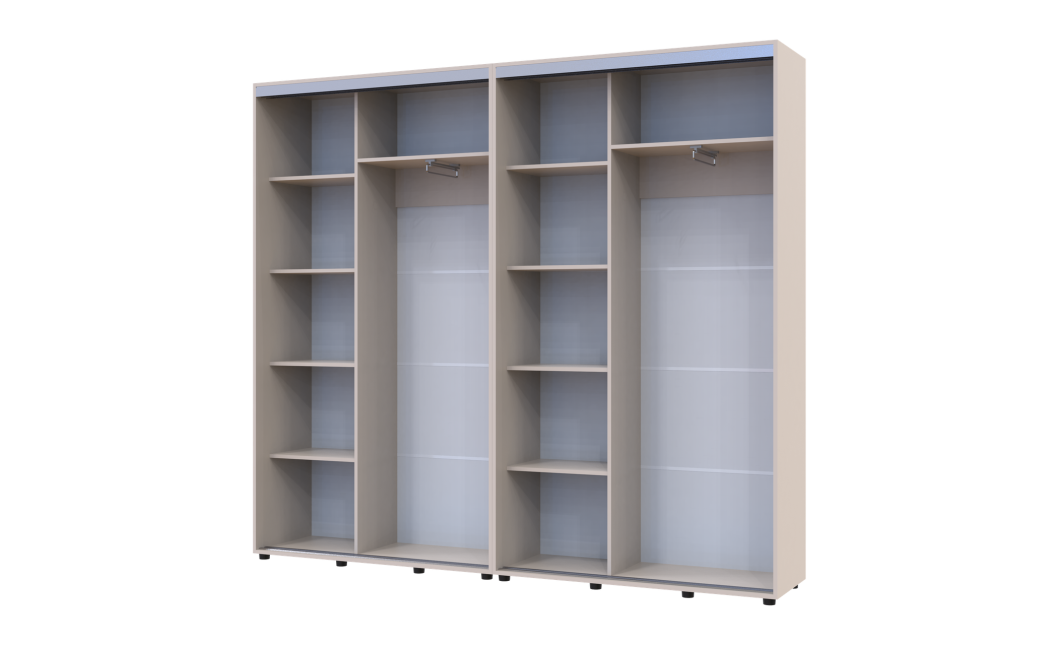 Tolóajtós gardróbszekrény Doros Sigma Slim kasmír 2+2 ajtó 240x45x214.4 (42005594)