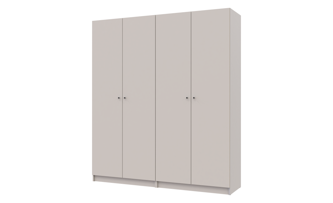 Gardróbszekrény szett Doros Promo polcokkal Kasmír 2+2 bútorlap 180x48x204 (44900290)