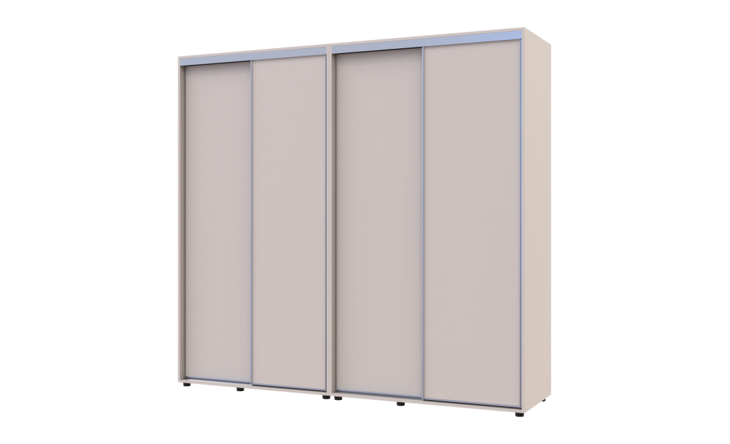 Tolóajtós gardróbszekrény Doros Sigma Slim kasmír 2+2 ajtó 230x60x214.4 (42005593)