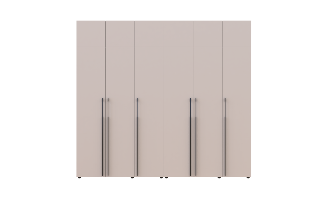 Gardróbszekrény felsőszekrénnyel Doros Kasper Kasmír 3+3 ajtó 270x48x245 (42005526)