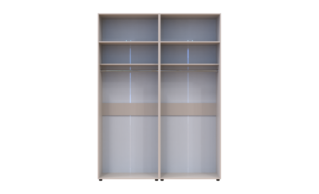 Gardróbszekrény felsőszekrénnyel Doros Kasper Kasmír 2+2 ajtó 180x48x245 (42005522)