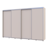 Tolóajtós gardróbszekrény Doros Sigma Slim kasmír 2+2 ajtó 320x60x214.4 (42005611)