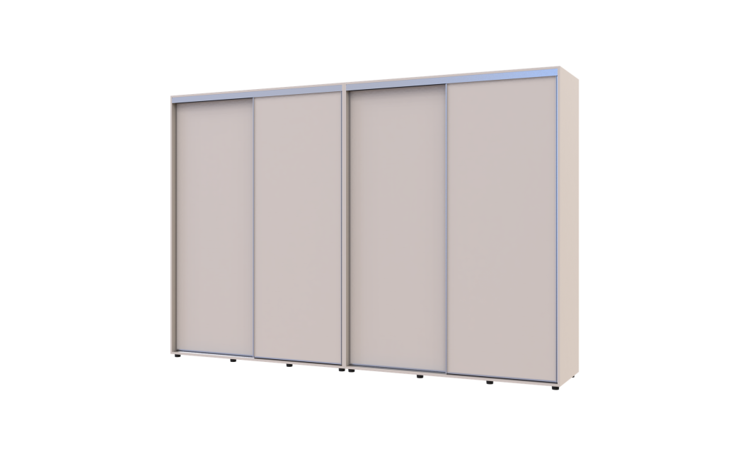 Tolóajtós gardróbszekrény Doros Sigma Slim kasmír 2+2 ajtó 320x60x214.4 (42005611)