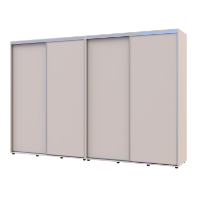 Tolóajtós gardróbszekrény Doros Sigma Slim kasmír 2+2 ajtó 320x60x214.4 (42005611)