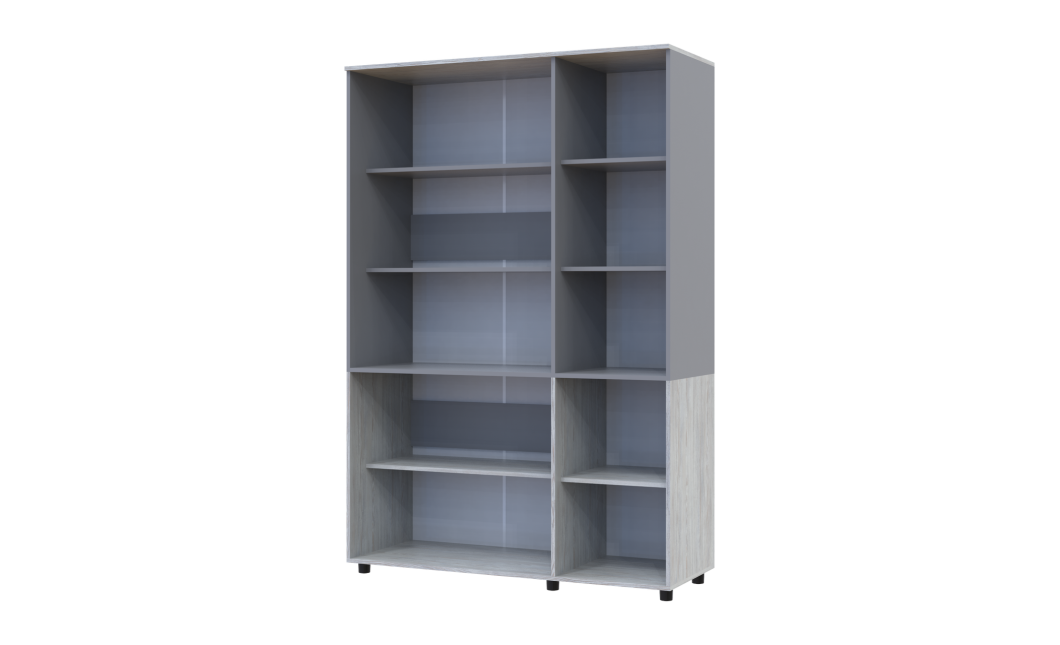 Nyílóajtós gardrobszekrény Doros Thorn Natti Lúcc/Szürke 3 ajtó polcokkal 135x51,6x200 (44900512)