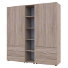 Gardróbszekrény szett Doros Gelár nyitott polccal 2+2 bútorlap 193,2x49,5x203,4 (42005044)