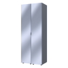 Gardróbszekrény szett Doros Gelár Grafitszürke 2 Tükör 78x49,5x203,4 (42002164)