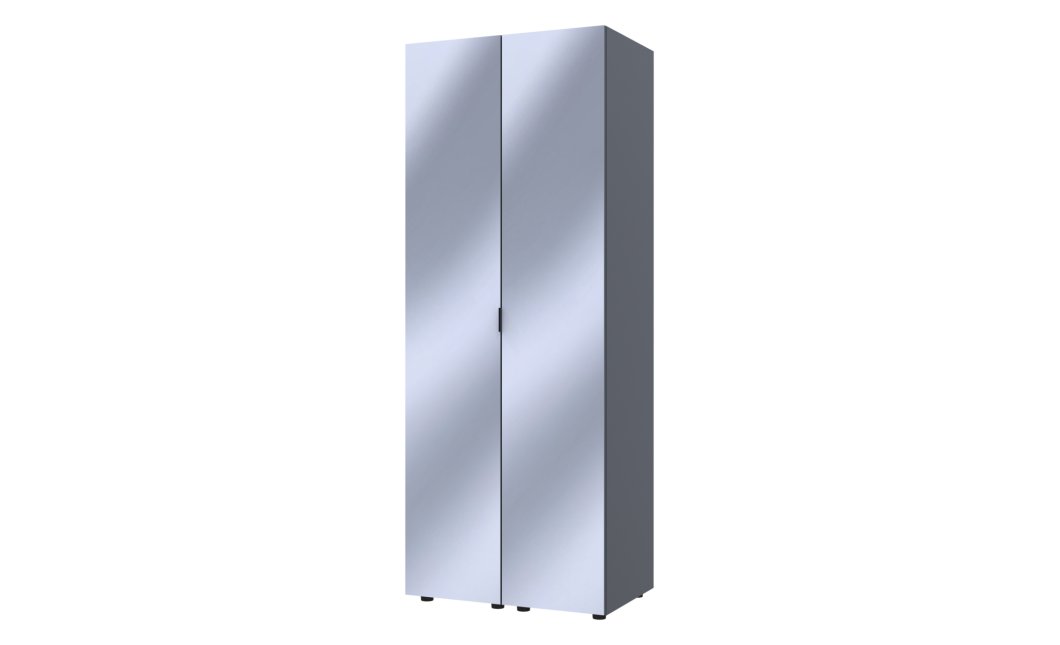 Gardróbszekrény szett Doros Gelár Grafitszürke 2 Tükör 78x49,5x203,4 (42002164)