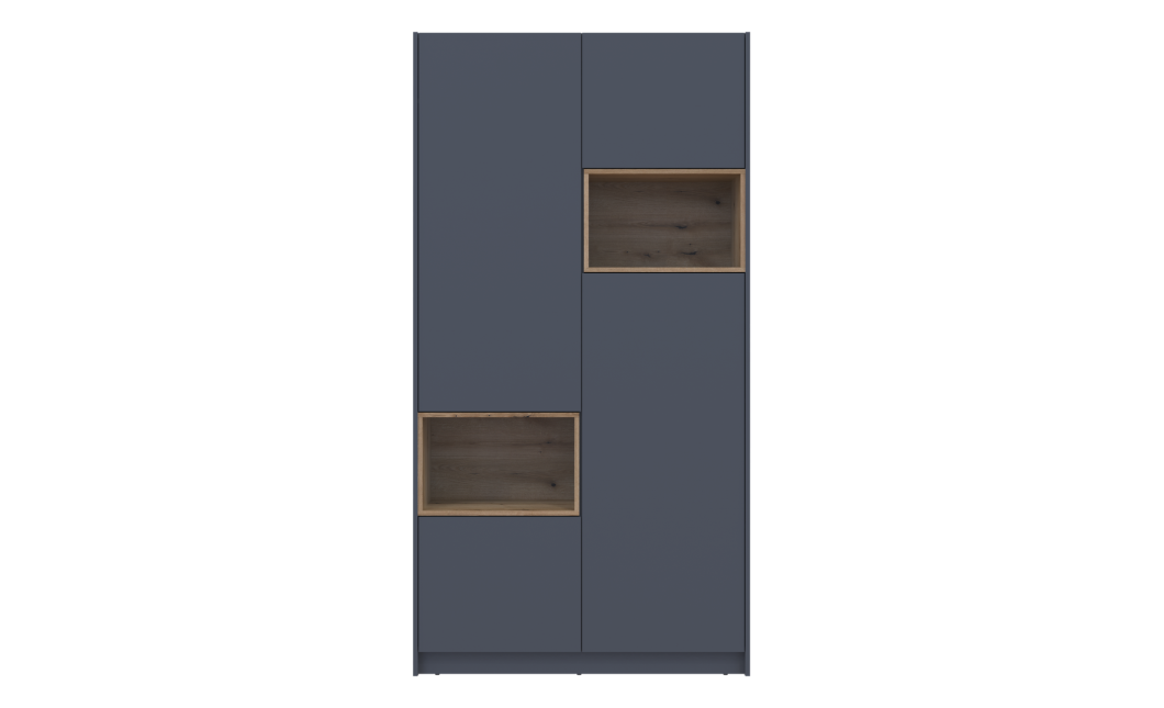 Nyílóajtós gardróbszekrény Doros Dale Antracit/Ewok tölgy 2 ajtó 115,2x52x220 (44900525)
