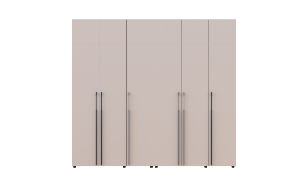 Gardróbszekrény fiókokkal és felsőszekrénnyel Doros Kasper Kasmír 3+3 ajtó 270x48x245 (42005578)