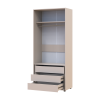 Gardróbszekrény fiókokkal Doros Kasper Kasmír 2 ajtó 90x48x204 (42005532)