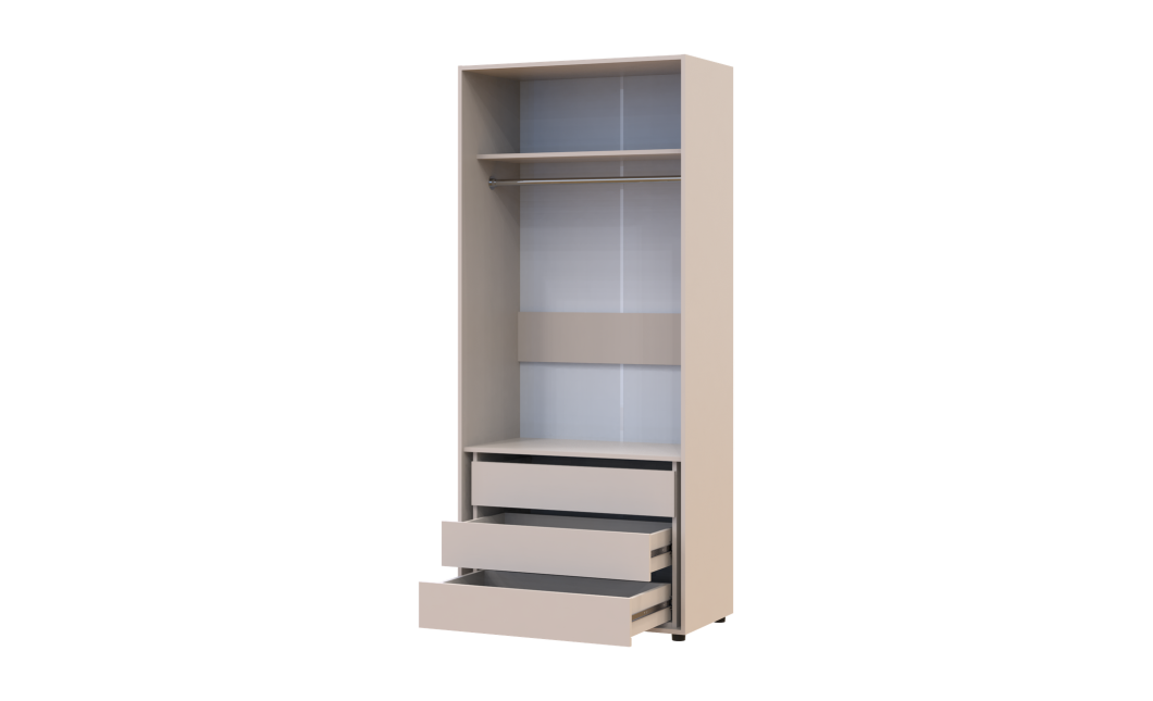 Gardróbszekrény fiókokkal Doros Kasper Kasmír 2 ajtó 90x48x204 (42005532)
