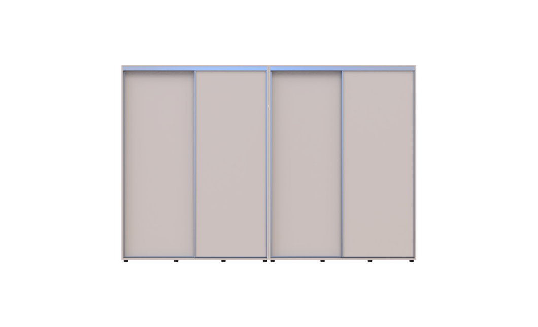 Tolóajtós gardróbszekrény Doros Sigma Slim kasmír 2+2 ajtó 320x60x214.4 (42005611)