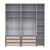 Gardróbszekrény fiókokkal és felsőszekrénnyel Doros Kasper Kasmír 2+3 ajtó 225x48x245 (42005554)