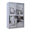 Tolóajtós gardróbszekrény Doros City light Natti Lúc 2 tükör 150x60x225 (80736514)