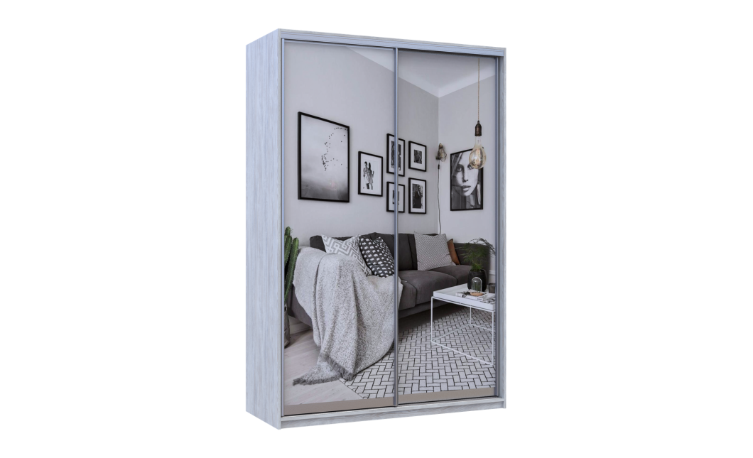 Tolóajtós gardróbszekrény Doros City light Natti Lúc 2 tükör 150x60x225 (80736514)