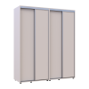 Tolóajtós gardróbszekrény Doros Sigma Slim kasmír 2+2 ajtó 180x60x214.4 (42005583)