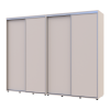 Tolóajtós gardróbszekrény Doros Sigma Slim kasmír 2+2 ajtó 270x60x214.4 (42005601)