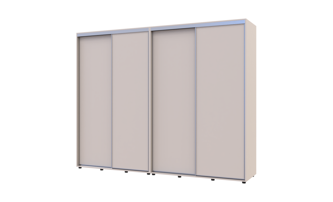 Tolóajtós gardróbszekrény Doros Sigma Slim kasmír 2+2 ajtó 270x60x214.4 (42005601)