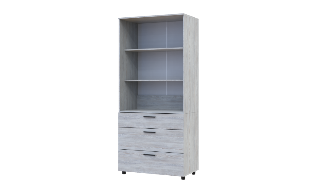 Nyílóajtós gardrobszekrény Doros Thorn Natti Lúcc 2 ajtó/3 fiók polcokkal 90x51,6x200 (44900434)