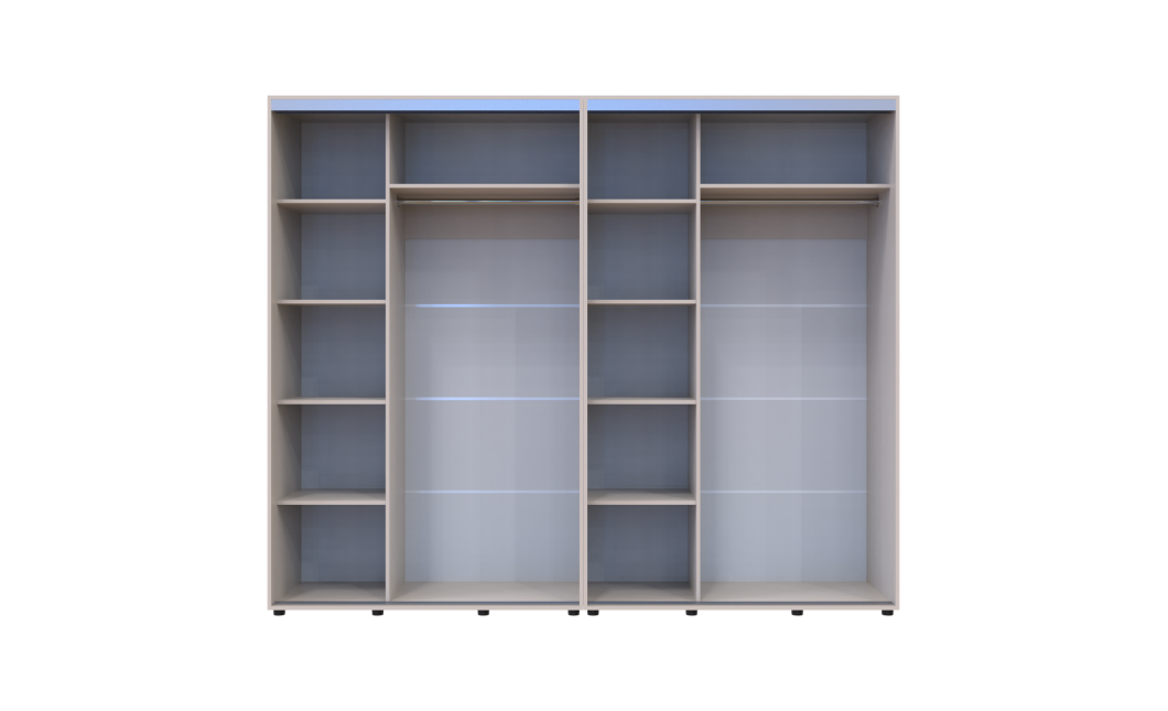 Tolóajtós gardróbszekrény Doros Sigma Slim kasmír 2+2 ajtó 260x60x214.4 (42005599)