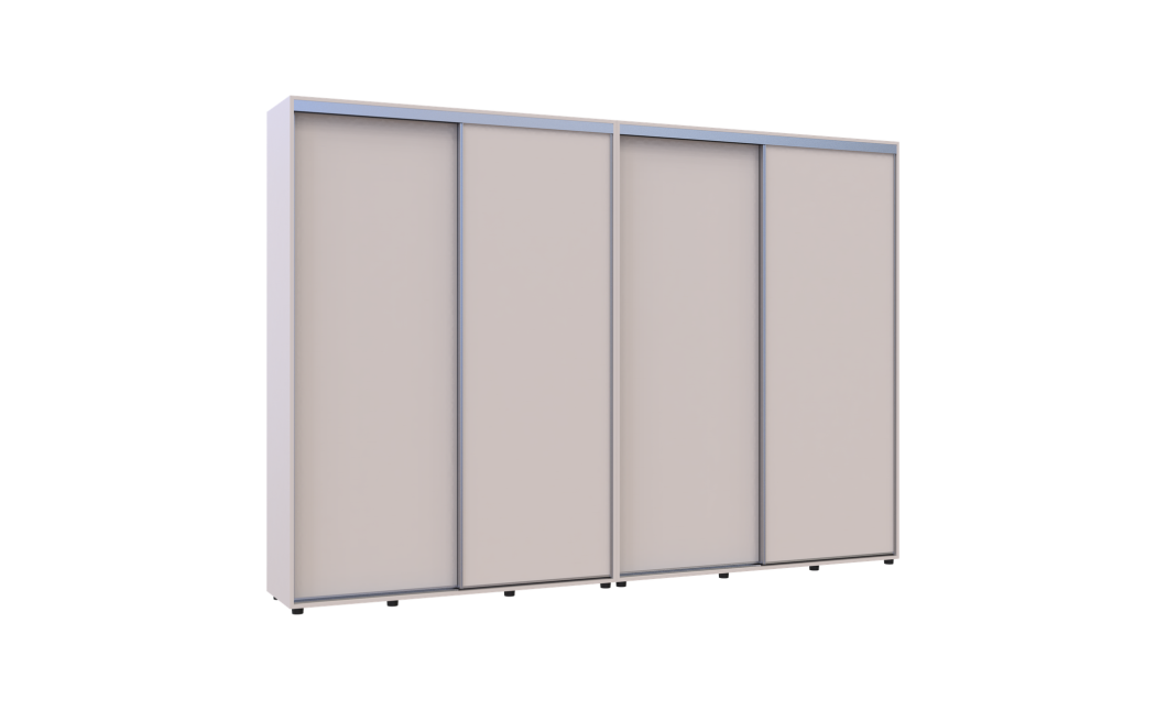 Tolóajtós gardróbszekrény Doros Sigma Slim kasmír 2+2 ajtó 310x45x214.4 (42005608)