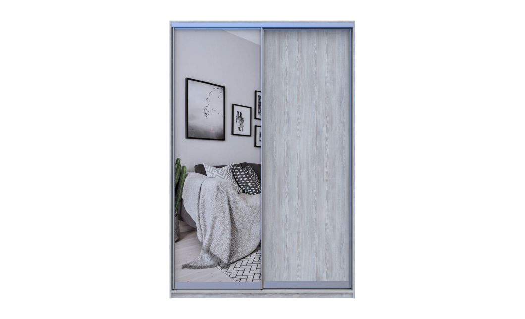 Tolóajtós gardróbszekrény Doros City light Natti Lúc 1 bútorlap / 1 tükör 150x60x225 (80736510)