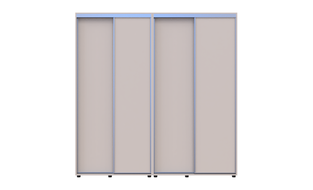 Tolóajtós gardróbszekrény Doros Sigma Slim kasmír 2+2 ajtó 210x45x214.4 (42005588)