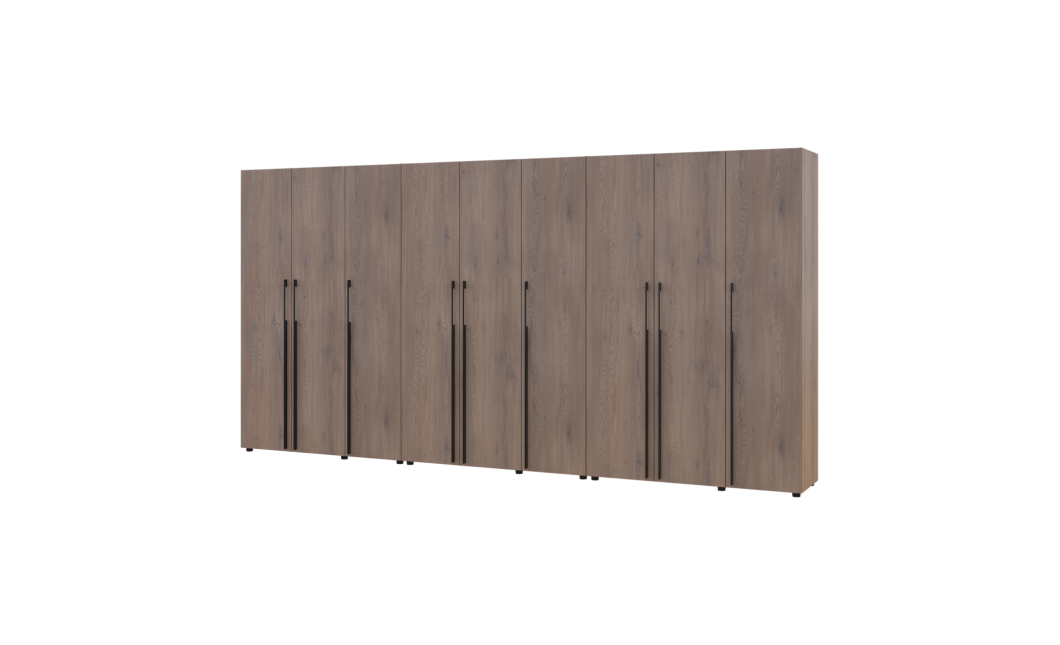 Gardróbszekrény polcokkal és fiókokkal Doros Kasper Cremona Cannolo 3+3+3 ajtó 405x48x204 (42005735)