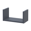 Polcrendszer Doros Feel Grafitszürke 3 db 30/45/60х15х15 (41516078)