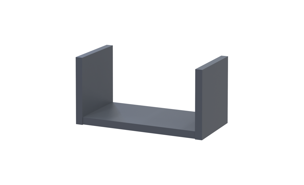 Polcrendszer Doros Feel Grafitszürke 3 db 30/45/60х15х15 (41516078)