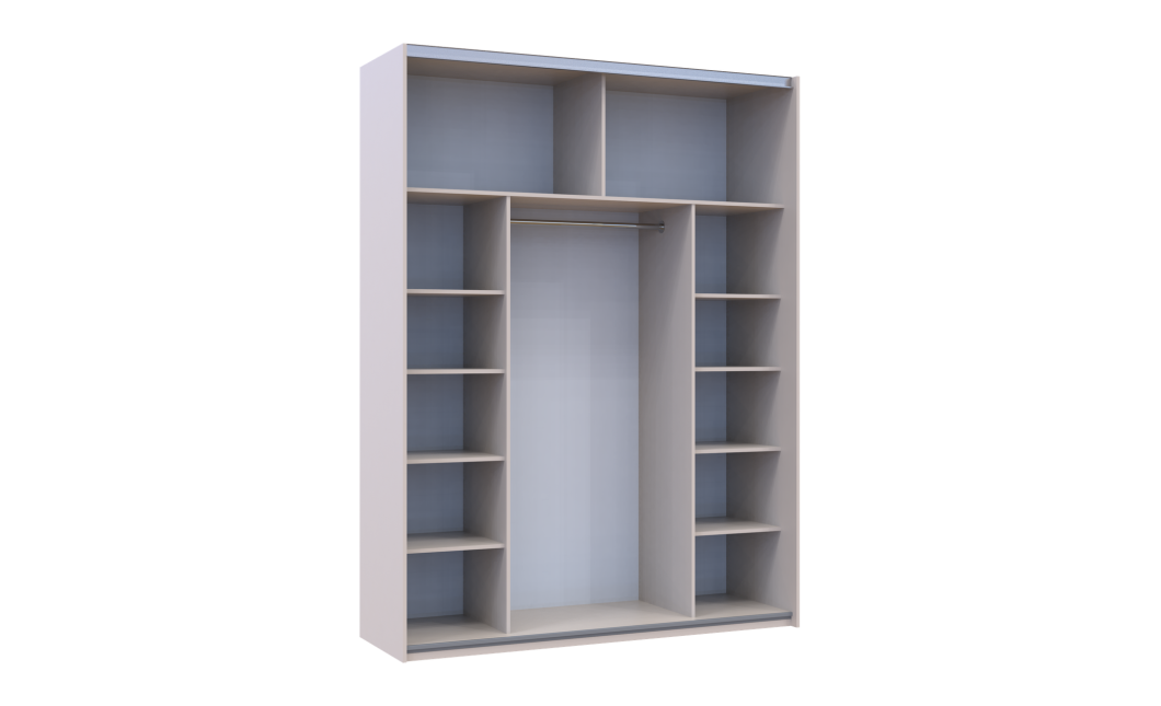 Tolóajtós gardróbszekrény Doros G-Caiser Kasmír 2 Tükör 3 rész 180x60x240 (42005324)