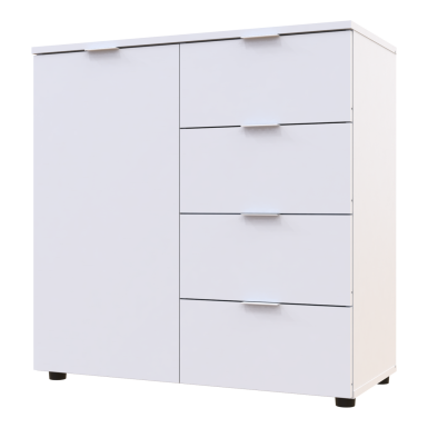 Komód Doros Ron 1 1 ajtó 4 Fiók Fehér 80x38x81 (41516005)