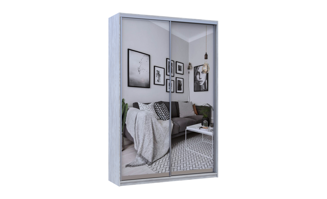 Tolóajtós gardróbszekrény Doros City light Natti Lúc 2 tükör 120x60x225 (80736502)
