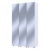 Gardróbszekrény szett 3 Tükör Doros Gelár Fehér 117x49,5x203,4 (42002166)