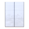 Tolóajtós gardróbszekrény Doros G-Caiser Kasmír / Fehér 2 üveg 3 rész 180x60x240 (42005325)