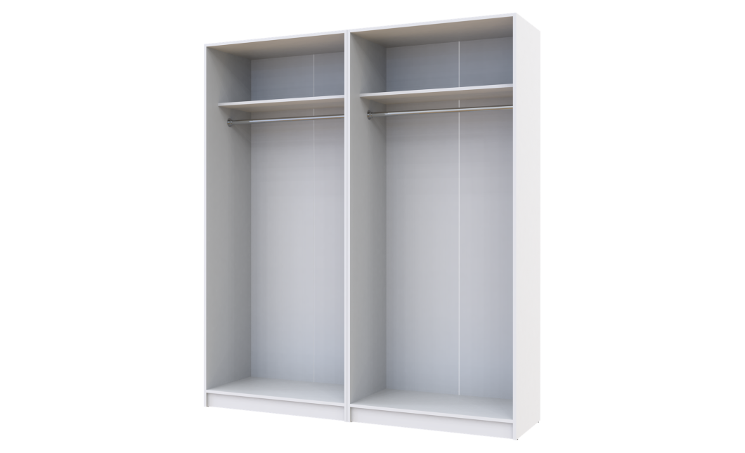 Nyílóajtós gardróbszekrény Doros Promo Fehér 2+2 bútorlap 180x48x204 (42005008)