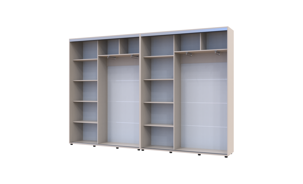 Tolóajtós gardróbszekrény Doros Sigma Slim kasmír 2+2 ajtó 320x45x214.4 (42005610)