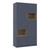 Nyílóajtós gardróbszekrény Doros Dale Antracit/Ewok tölgy 2 ajtó 115,2x52x220 (44900525)