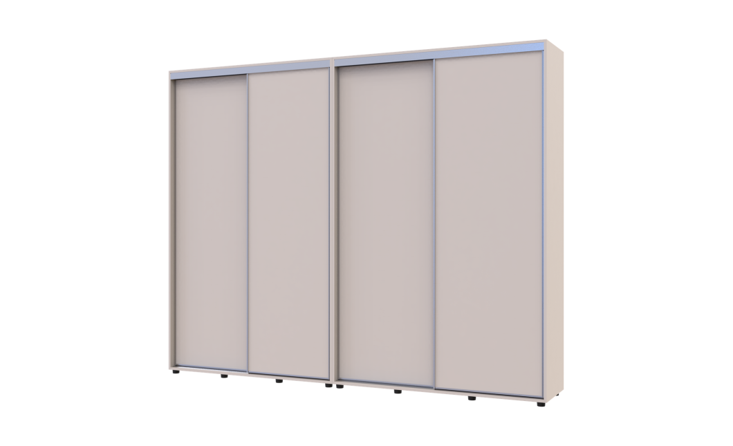 Tolóajtós gardróbszekrény Doros Sigma Slim kasmír 2+2 ajtó 270x45x214.4 (42005600)
