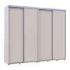 Tolóajtós gardróbszekrény Doros Sigma Slim kasmír 2+2 ajtó 250x60x214.4 (42005597)