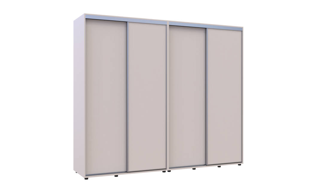 Tolóajtós gardróbszekrény Doros Sigma Slim kasmír 2+2 ajtó 250x60x214.4 (42005597)